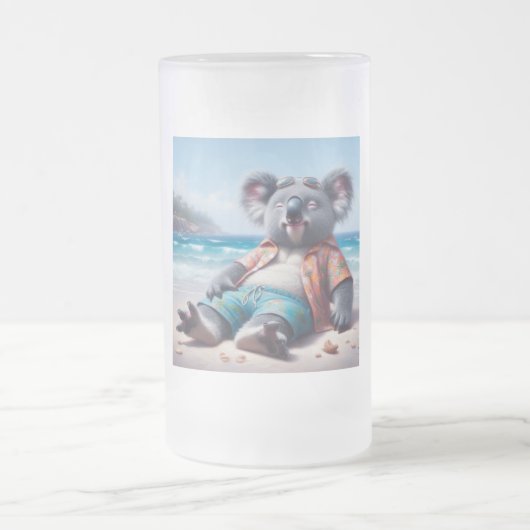 Koala Beach Mattglas Bierglas (Mittel)