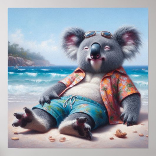 Koala Beach Poster (Vorne)