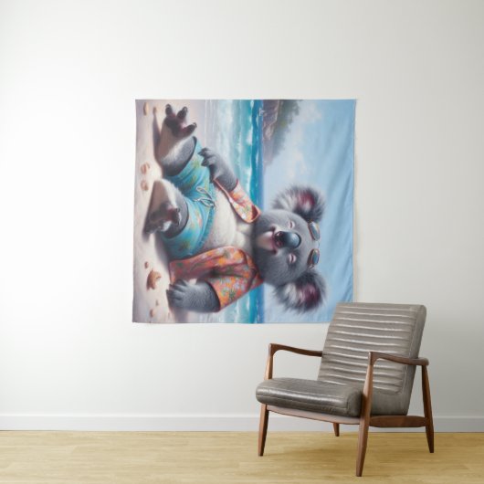 Koala Beach Wandteppich (Beispiel (Horizontal))