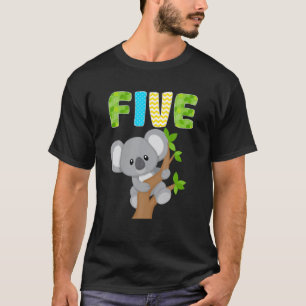 Koala Bear 5th Birthday 5 Year Old Birthday Boy Ko T-Shirt