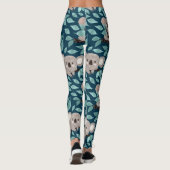 Koala Bear Aquamarin Blue Leggings (Rückseite)