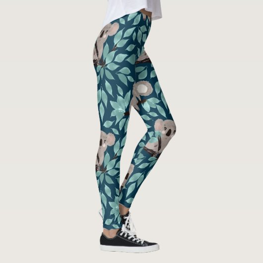 Koala Bear Aquamarin Blue Leggings (Rechts)