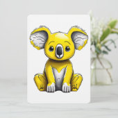 Koala Bear Art Card (Stehend Vorderseite)