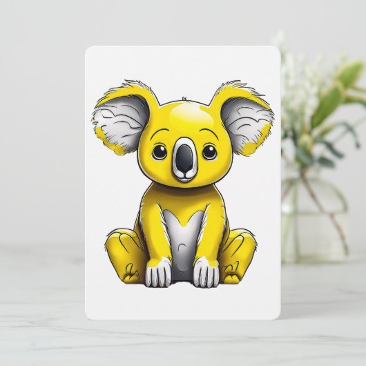 Koala Bear Art Card (Stehend Vorderseite)