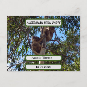 Koala Bear Aussie Bush Party Australia Style, Feiertagspostkarte