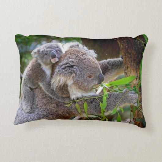 Koala bear Aussie Outback Buschwald Klettern Zierkissen (Rückseite)