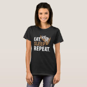 Koala Bear Australien essen Sleep Repeat Koala T-Shirt (Vorne ganz)