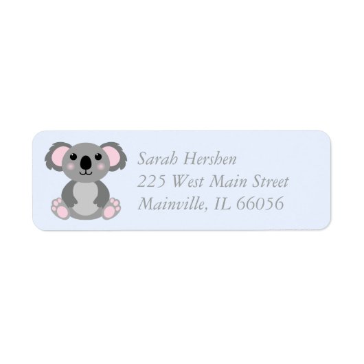 Koala Bear Baby Dusche Blue (Vorne)