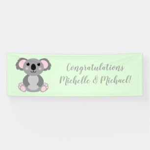 Koala Bear Baby Dusche Blue Boy Banner