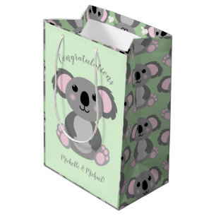 Koala Bear Baby Dusche Blue Boy Mittlere Geschenktüte