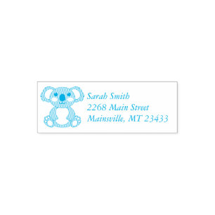 Koala Bear Baby Dusche Blue Permastempel