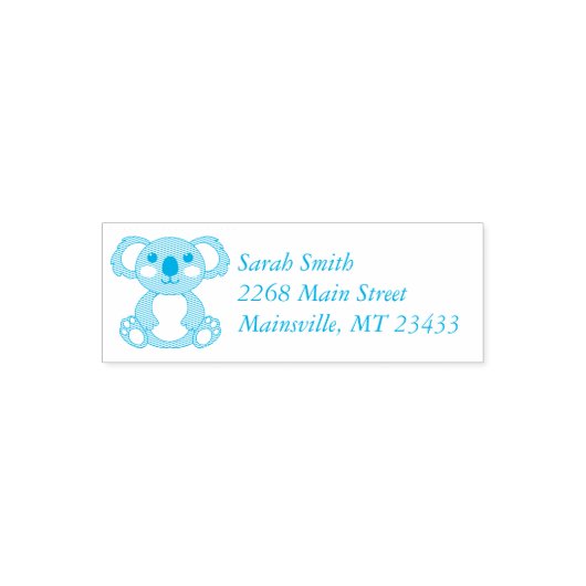 Koala Bear Baby Dusche Blue Permastempel (Design)