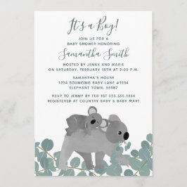 Koala Bear Baby Dusche Einladung