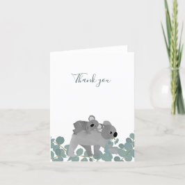 Koala Bear Baby Dusche Vielen Dank Dankeskarte