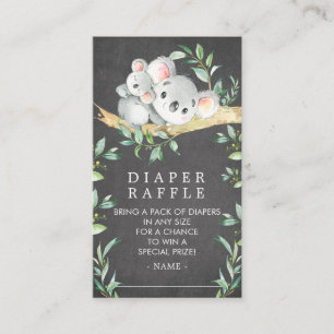 Koala Bear Baby Duschkabine - Raffle Ticket Begleitkarte