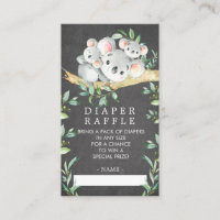 Koala Bear Baby Duschkabine - Raffle Ticket