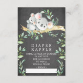 Koala Bear Baby Duschkabine - Raffle Ticket Begleitkarte (Vorderseite)