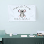 Koala Bear Baby Shower Blue Boy Banner (Messeveranstaltung)