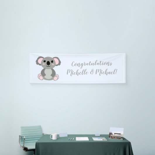 Koala Bear Baby Shower Blue Boy Banner (Messeveranstaltung)