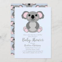 Koala Bear Baby Shower Blue Boy