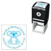 Koala Bear Baby Shower Blue Boy Permastempel (Beispiel)