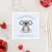Koala Bear Baby Shower Blue Boy Serviette (Beispiel)