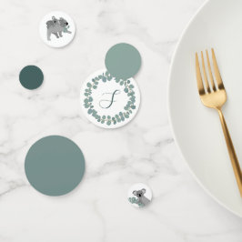 Koala Bear Baby Shower Custom Initial Konfetti