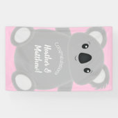 Koala Bear Baby Shower Girl Banner (Horizontal)