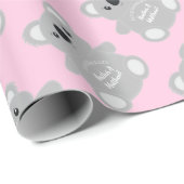 Koala Bear Baby Shower Girl Geschenkpapier (Rolleneckpunkt)