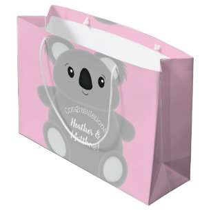 Koala Bear Baby Shower Girl Große Geschenktüte