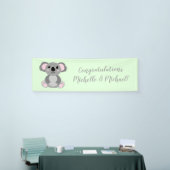 Koala Bear Baby Shower Green Gender Neutral Banner (Messeveranstaltung)