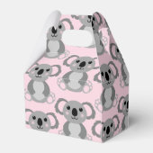 Koala Bear Baby Shower Pink Girl Geschenkschachtel (Rückseite)