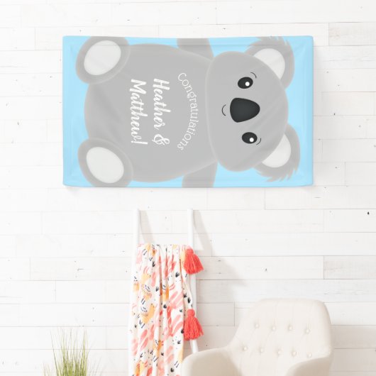 Koala Bear Babydusche Banner (Insitu)