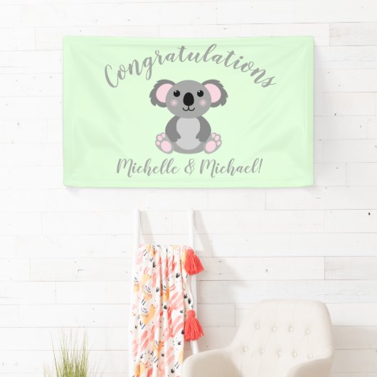 Koala Bear Babydusche Banner (Insitu)