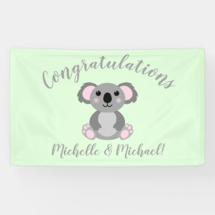 Koala Bear Babydusche Banner