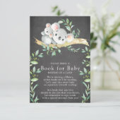 Koala Bear Babydusche buchen für Babykarte Begleitkarte (Stehend Vorderseite)