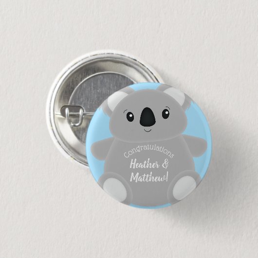 Koala Bear Babydusche Button (Vorne & Hinten)