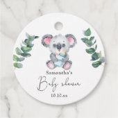 Koala Bear Babydusche Geschenkanhänger (Vorderseite)