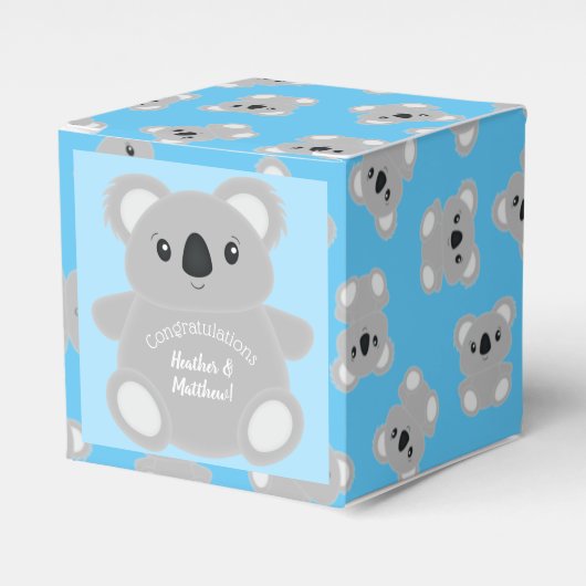 Koala Bear Babydusche Geschenkschachtel (Vorderseite)