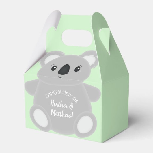 Koala Bear Babydusche Geschenkschachtel (Rückseite)