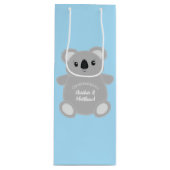 Koala Bear Babydusche Geschenktüte Für Weinflaschen (Vorderseite)