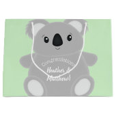 Koala Bear Babydusche Große Geschenktüte (Vorderseite)