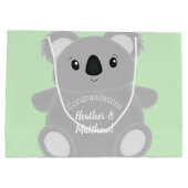 Koala Bear Babydusche Große Geschenktüte (Rückseite)