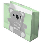 Koala Bear Babydusche Große Geschenktüte (Vorderseite Schrägansicht)
