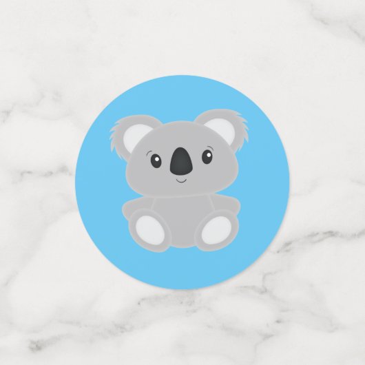 Koala Bear Babydusche Konfetti (Klein Vorderseite)