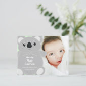 Koala Bear Babydusche Postkarte (Stehend Vorderseite)