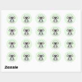 Koala Bear Babydusche Runder Aufkleber (Blatt)