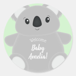 Koala Bear Babydusche Runder Aufkleber