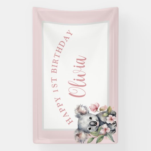 Koala Bear Birthday Banner (Vertikal)