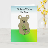Koala Bear Birthday Karte (Gelbe Blume)